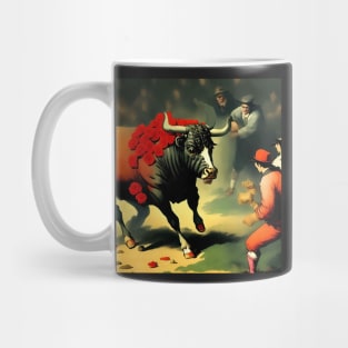 Bull Fight Painting Vibrant Mother Mom Art Gift Floral Mug